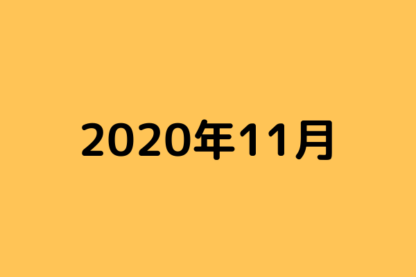 【ブログ運営記録】2020年11月度