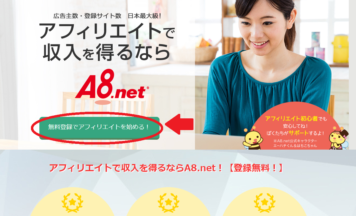 A8.net登録手順